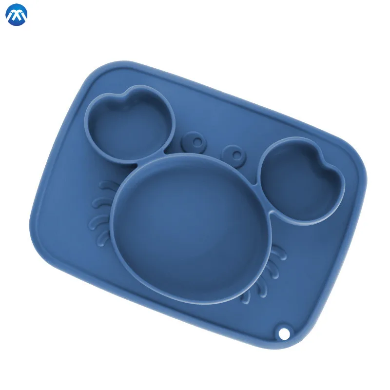 

Baby Silicone Dinner Split Crab Plate Baby Silicone Plate Suction