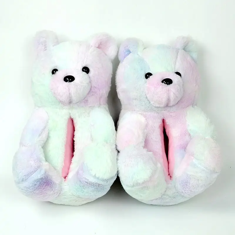 

Hot Selling Teddy Bear Slippers Mink Slippers Faux Fur Slippers, Picture