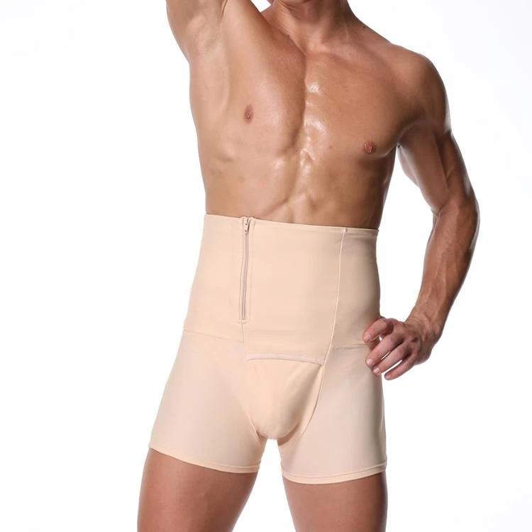 

Men Butt Lifter Hot Style Hip Lift Rubber Tummy Tuck Boxers, Black/nude