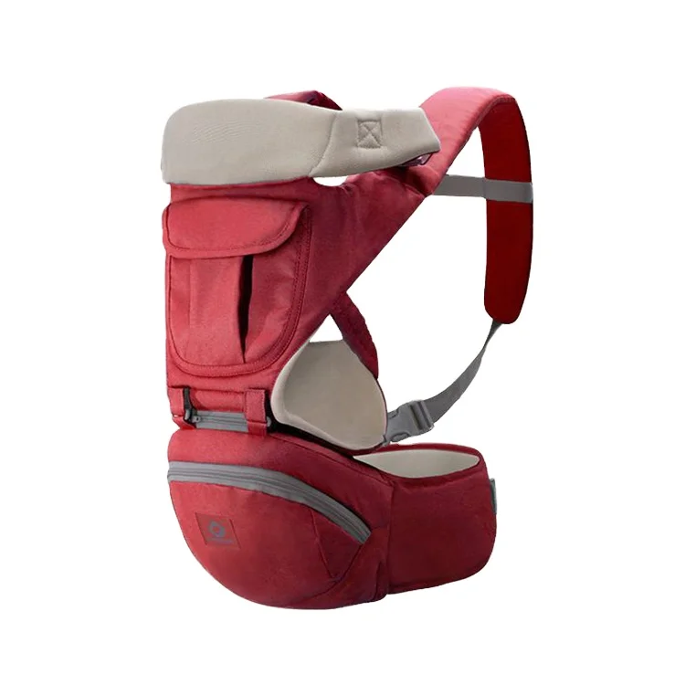 

2021 Hottest Best Organic Cotton Baby Carrier With Lumbar Support Hipseat Baby Front Pack Carrier//, As picture