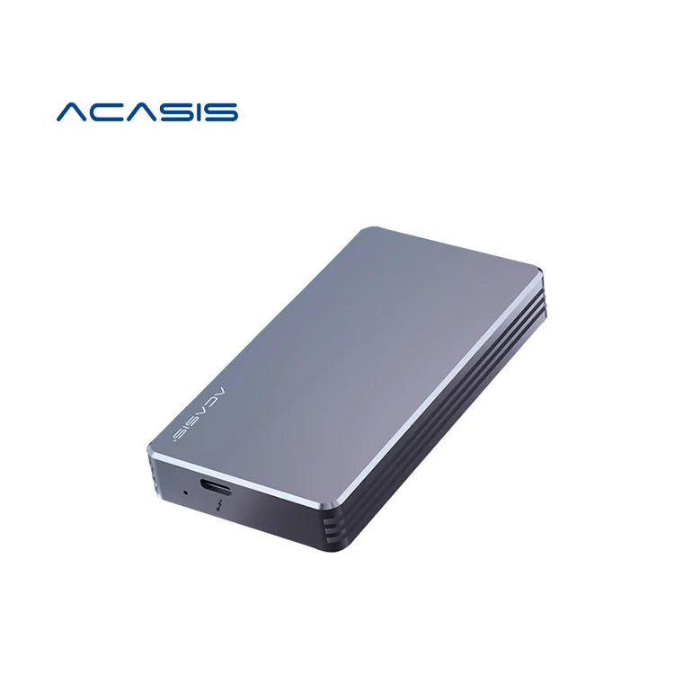 

ACASIS High-Speed Thunderbolt 3 40Gbps NVME M.2 SSD Enclosure 2TB Aluminum USB-C with 40Gbps Cable, Gray