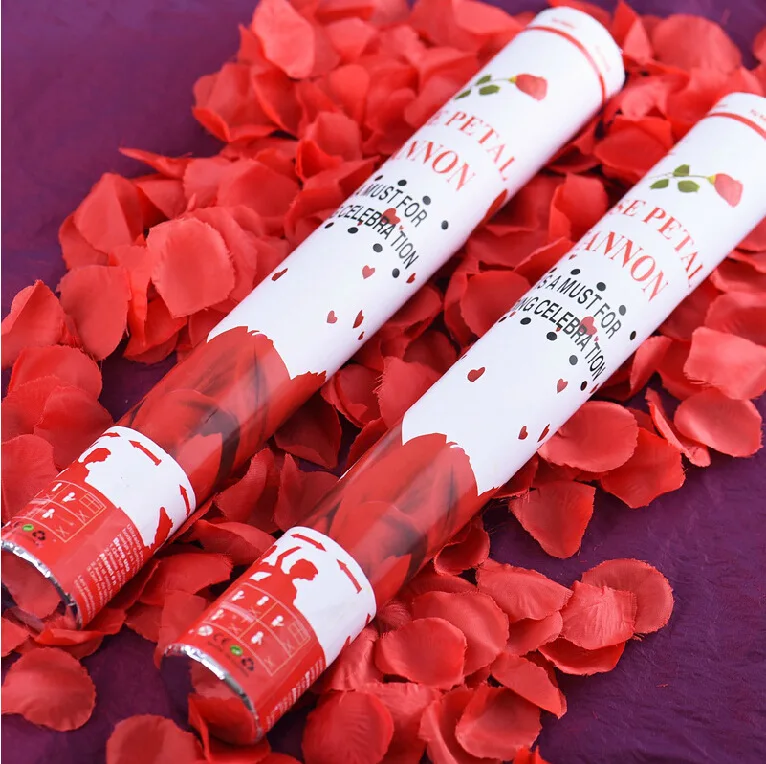 

Wedding Favors Rose Petal Confetti Cannon Popper Party Decoration Metallic Paper Powder Biodegradable Handheld Shooter