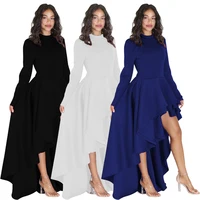 

Women Fashion Plus Size M-3XL Long Sleeve Dress Top Christmas Party Cute Irregular Hem Club Trendy Western Wear TosRS00078