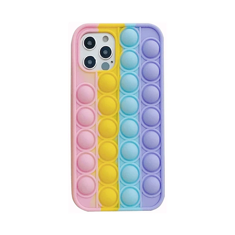 

cell cover fidget toysc phone case with bubble sensory toy, Multi