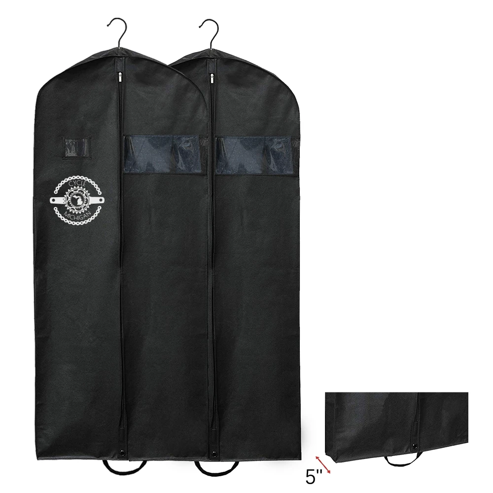 

In style fashional black polyester dress clothes cover garment bags, Customized