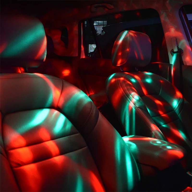 Wholesale durable waterproof LED car interior decoration romantic atmosphere lights, bedroom portable multi-color mini rainbow l