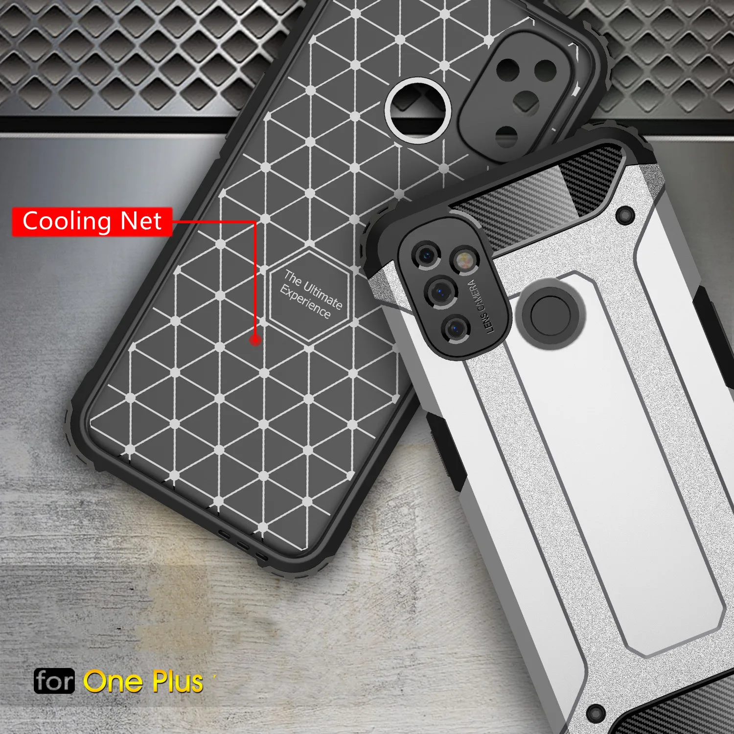 

For Oneplus 9Pro Newest PC+TPU Phone Case For Oneplus 9 Anti-fall Iron Armor Mobile Phone Case Two-in-one Mobile Phone Case