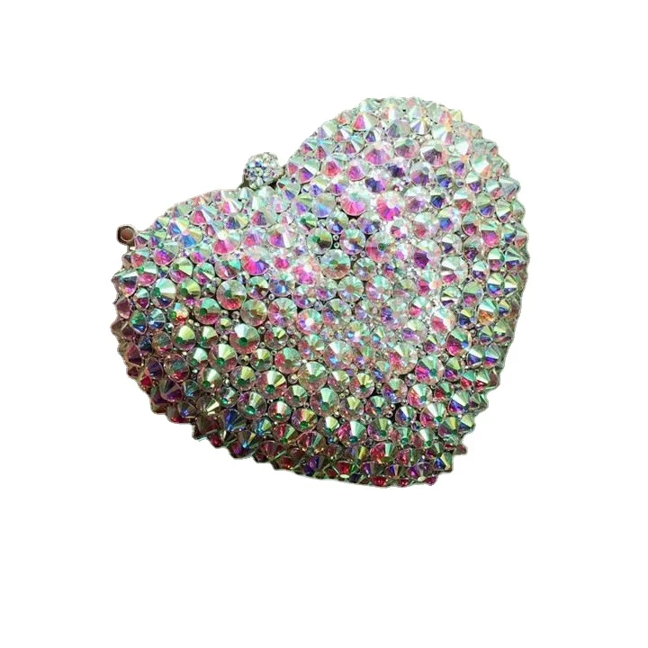 

Simple heart purse luxury clutch women party bag with chain