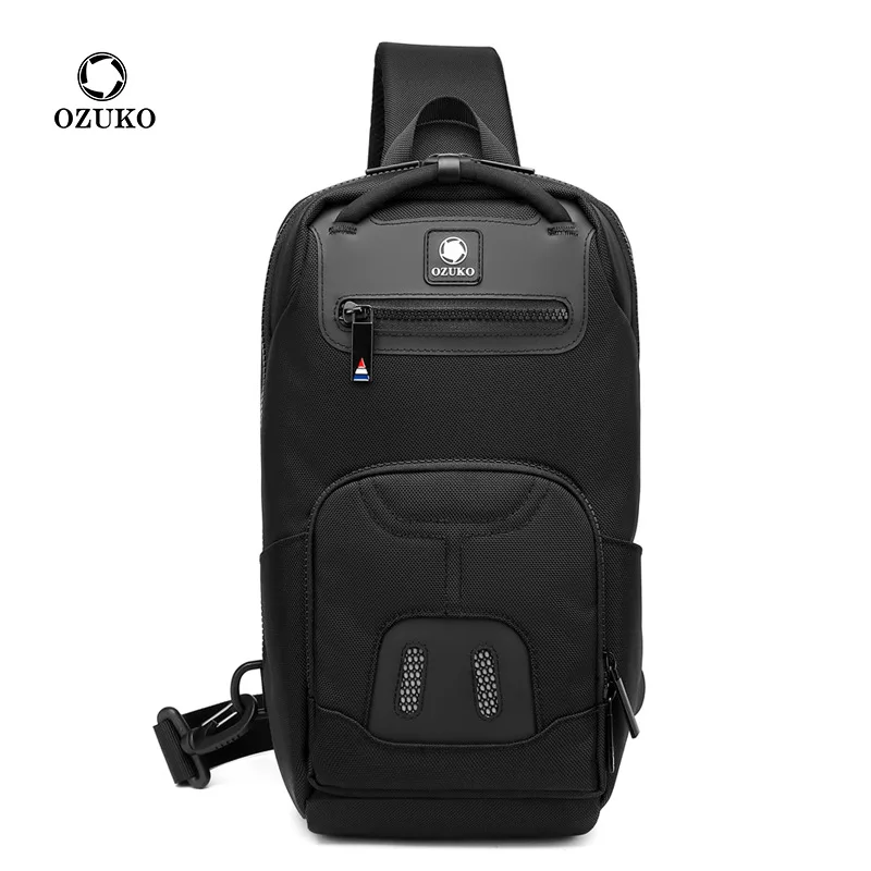 

Ozuko D9420 Nylon Mini Single Shoulder Bag Phone Men Small Crossbody Bag Chest Anti Theft Custom Sling Bag For Men