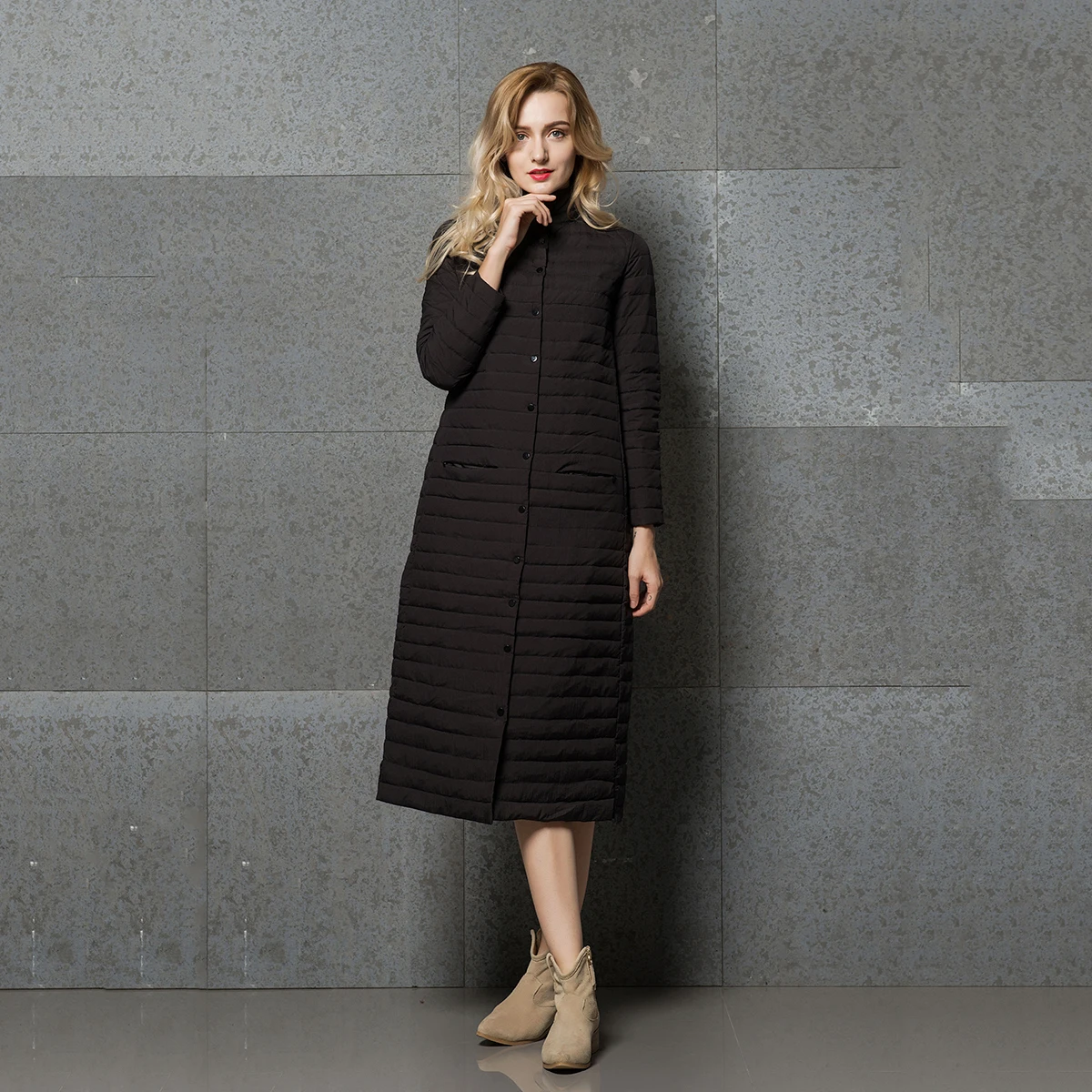 

New Arrival Women's Waterproof Quilted Down Long Coat Winter Coat For Women, Black,dark blue,wine red,white