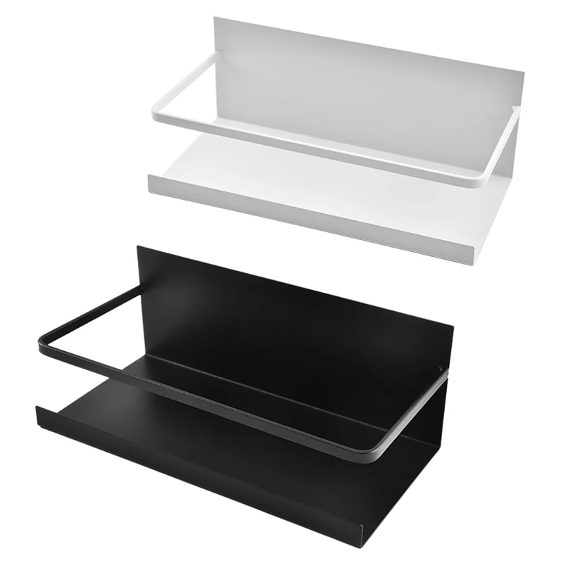 

Fridge Spice Rack Organizer Single Tier Magnetic Refrigerator Spice Storage Magnet Shelf Fridge Spice Rack