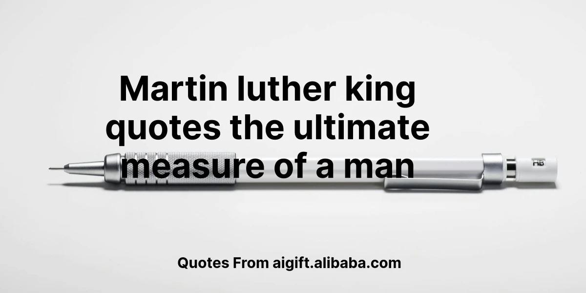 martin luther king quotes the ultimate measure of a man