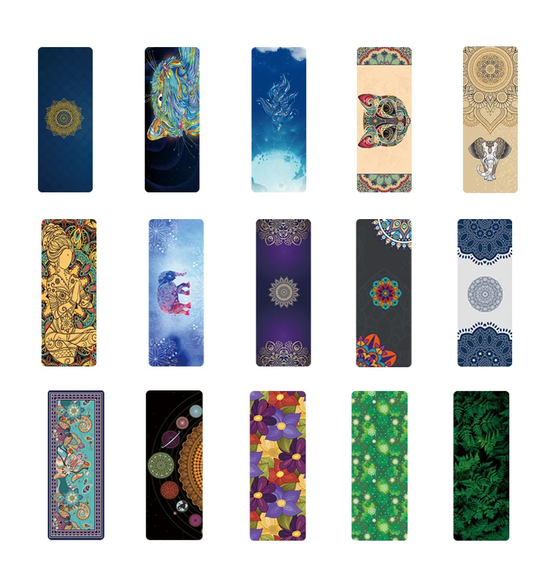 Eco Friendly Most Popular Pattern Suede Yoga Mat with custom size and design