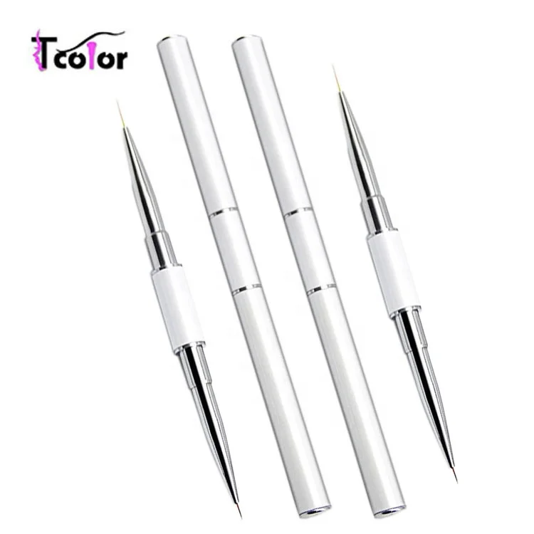 

Nail Supplies Private Label Very Thin Liners Double Side Nail Liner Brush, Blue,black,white or accept customized