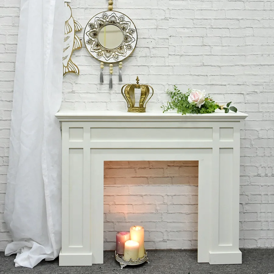 
Luckywind New Design Antique Wood MDF Fireplace Mantel Surround 