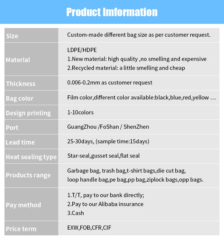 print your company logo corn starch degradable plastic t shirt bag