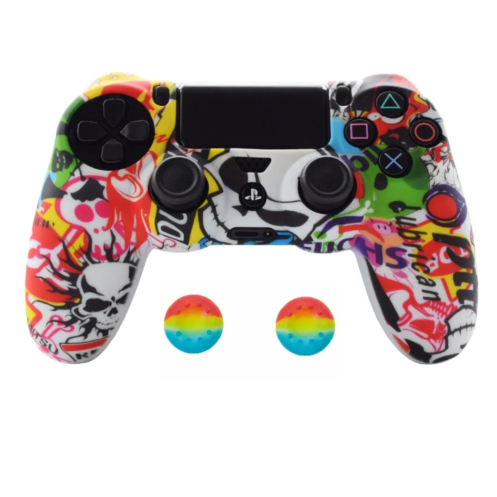 

PS4 Controller Silicone Case protective skin case Joystick cover grips For PS4 Controller