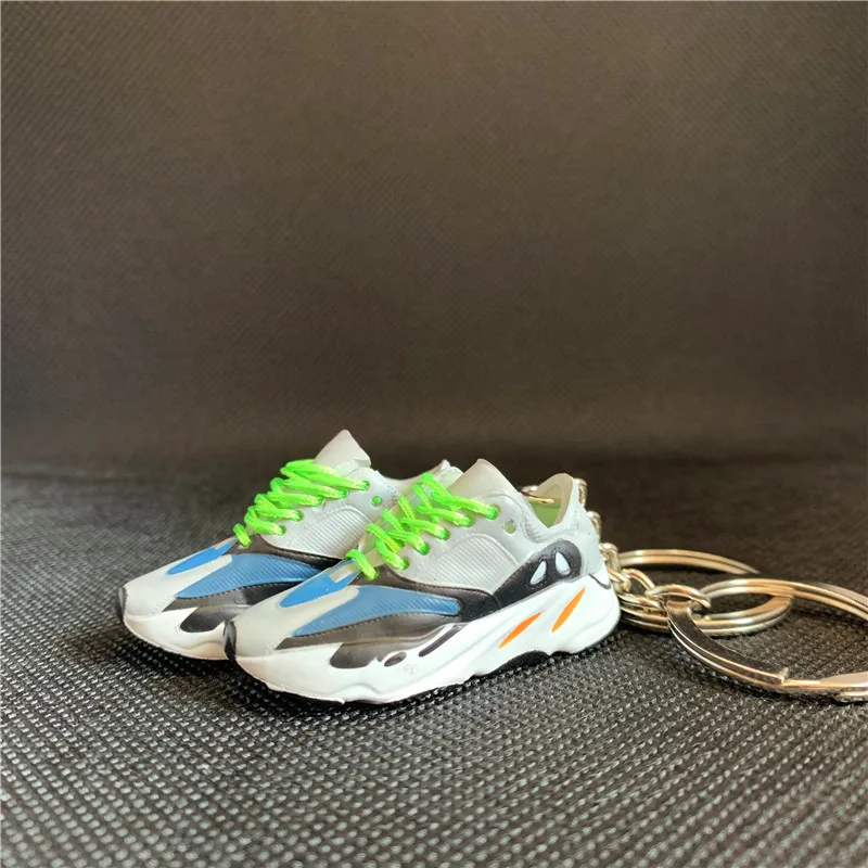 

Wholesale 3D Plastic aj Yeezy 350 v2 dunk Shoes Sneaker Keychain With Mini box