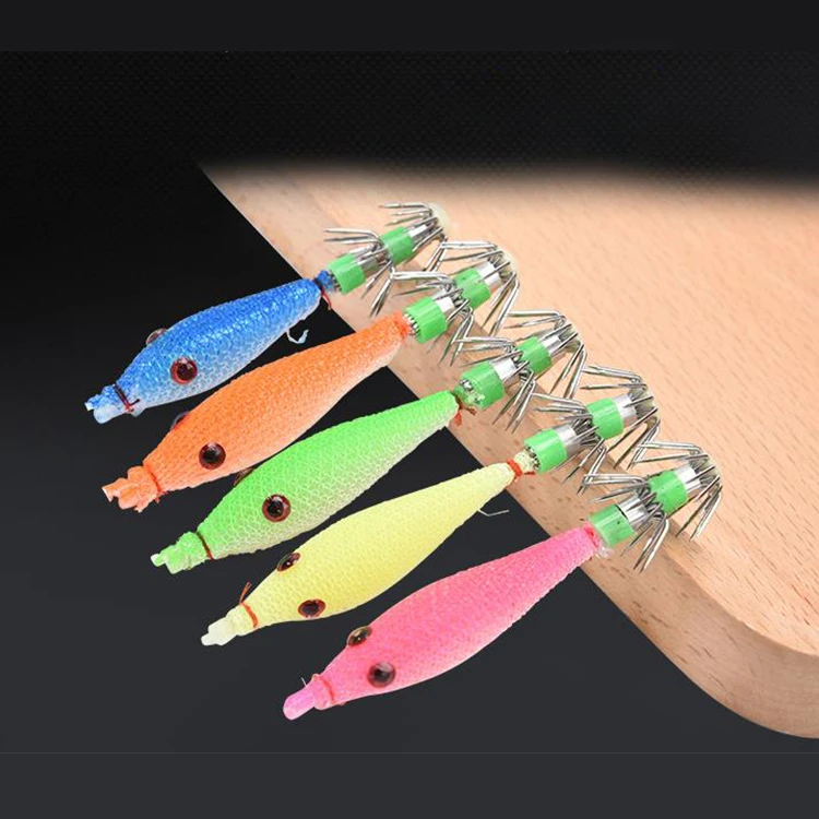 

New Style High Quality 3D Eyes Japanese Yamashita Soft Squid Fishing Jig, Multicolor