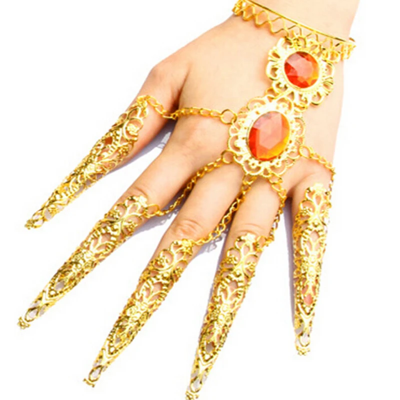 Brass Alloy Floral One Rings Haath Panja