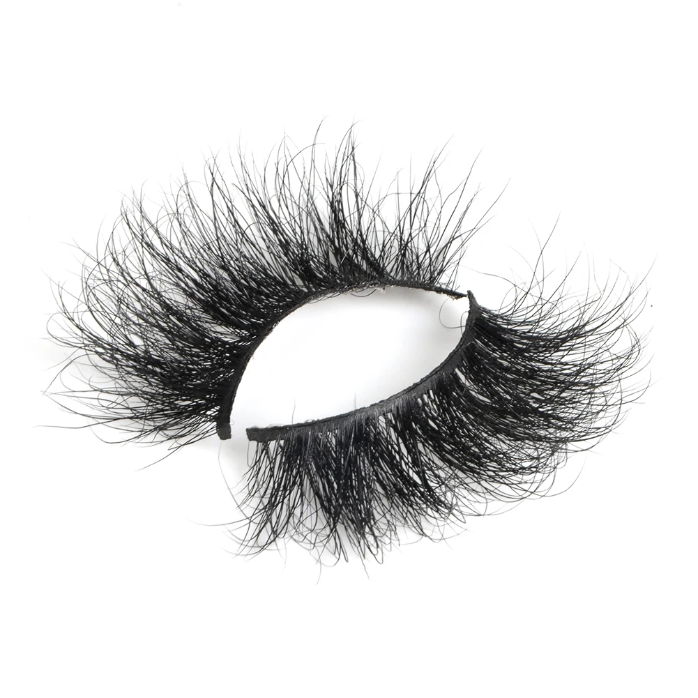 

VV-73 No Logo Super Long Naturally Dense Curly 25MM 5D False Mink Eyelashes