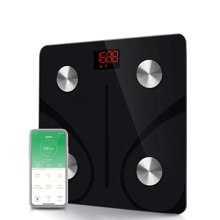 Amazon Best Seller Bathroom USB Bluetooth Smart Scale Digital Weight and Body Fat Scale
