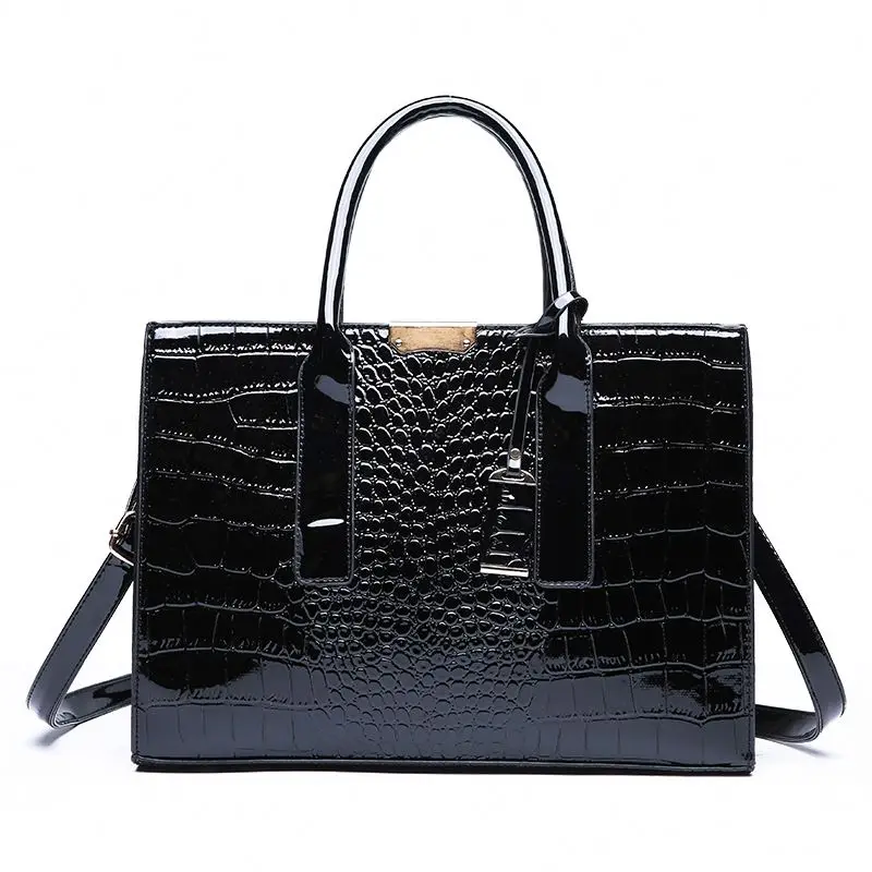 

new fashion crossbody bag messenger women crocodile handbag set pu leather genuine crocodile handbag