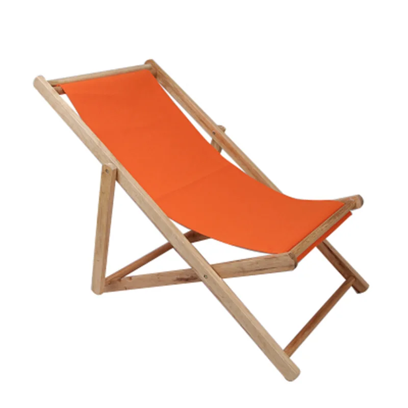 

Outdoor Folding Solid Oxford Canvas Chair Recliner Portable Lunch Break Wooden Lounge Beach Chair, White,yello,green,red,royal blue,black,orange and etc.