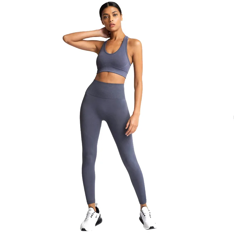 

Seamless Yoga Set High Waist Leggings Sports Bra Fitness Sportswear Gym Clothing Suit Workout Outfit For Women