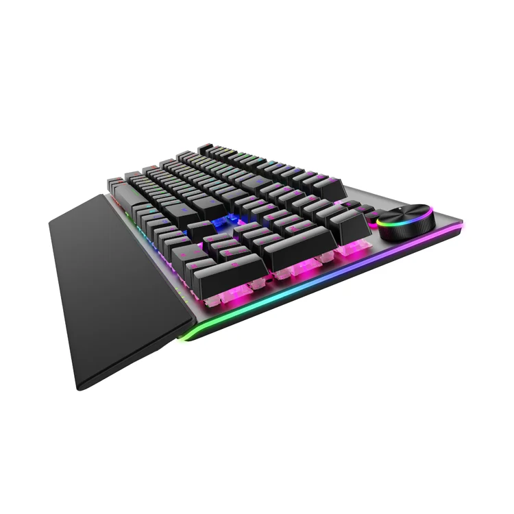 

Mechanical Feeling Gaming Keyboard 104 Keys RGB Backlit Computer mechanical rgb gaming keyboards, Customized color