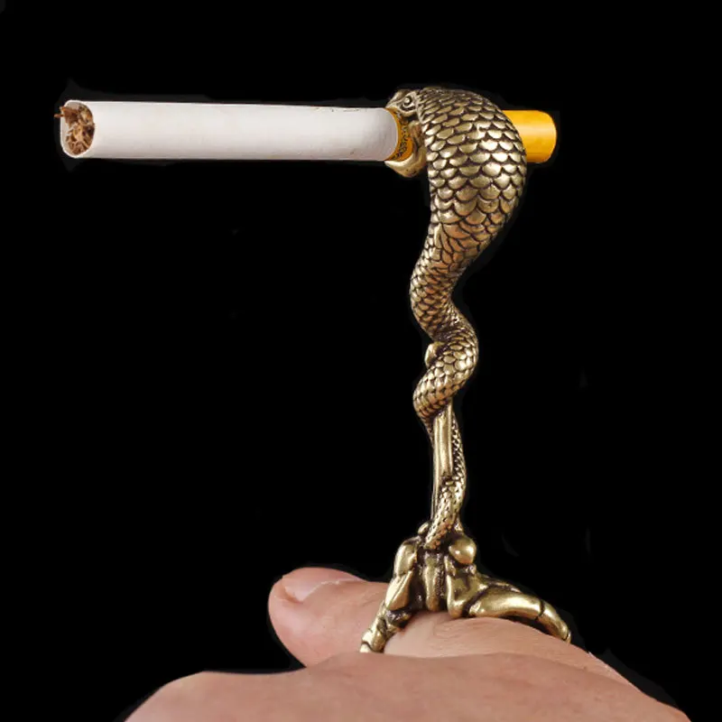 

Best selling cigarette ring holder snake hand blunt holders for smoking, Gold, sliver