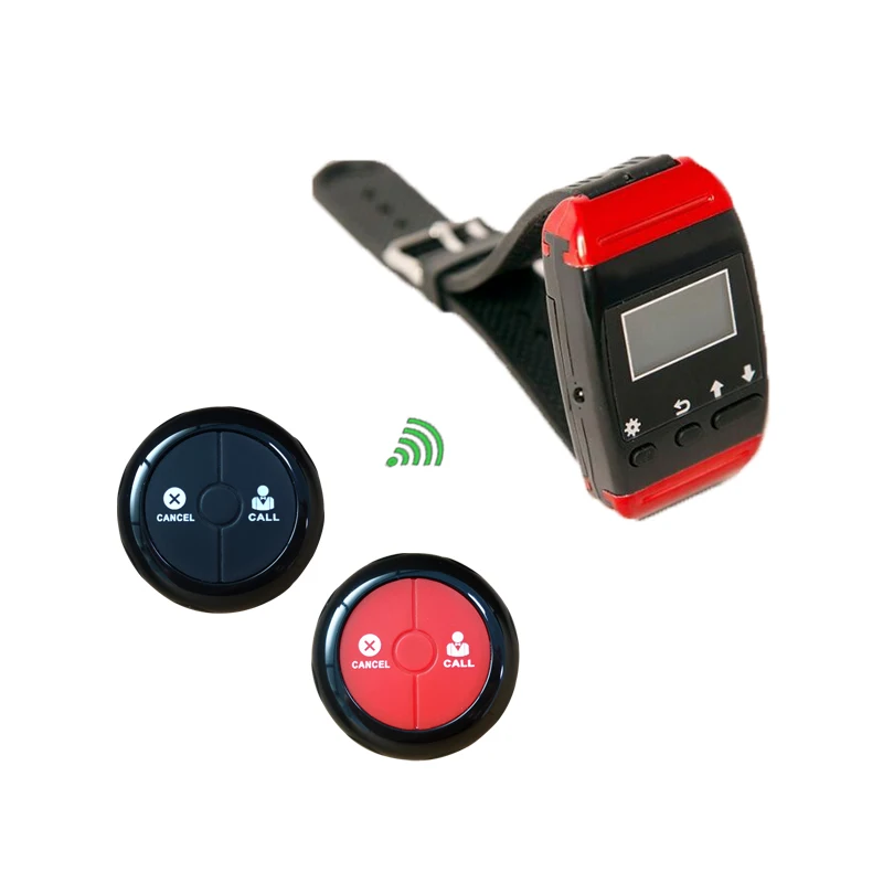 

Restaurant Table Buzzer Call System Wireless Calling Watch Pager with Transmitter