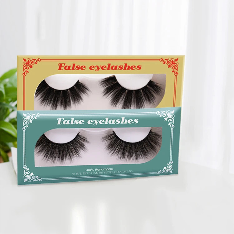 

Hot Sale custom lash packaging thick full strip lashes 25 mm 3d mink eyelash, Black