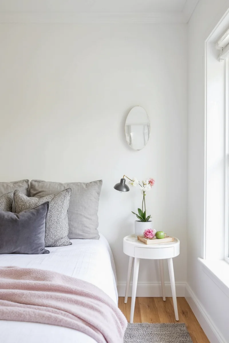 Family bedroom with soft sconce lighting