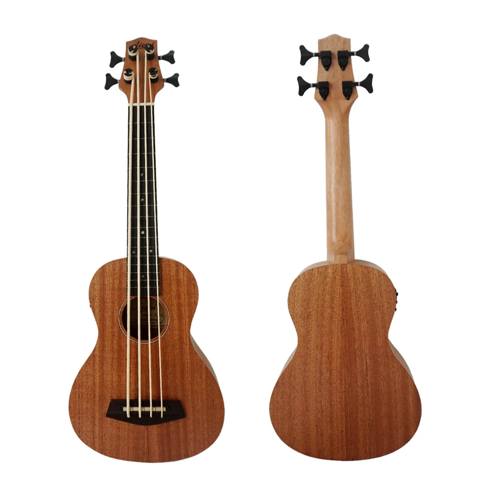 

Wholesale price custom Aiersi brand U Bass Ukulele electric bass ukelele OEM ODM hawaii guitar string instrument for sale