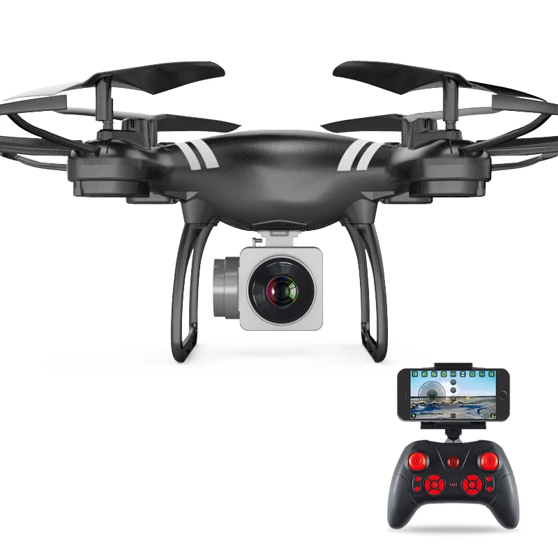 

Best seller WIFI camera 360 degree flip 4k drone professional, Black