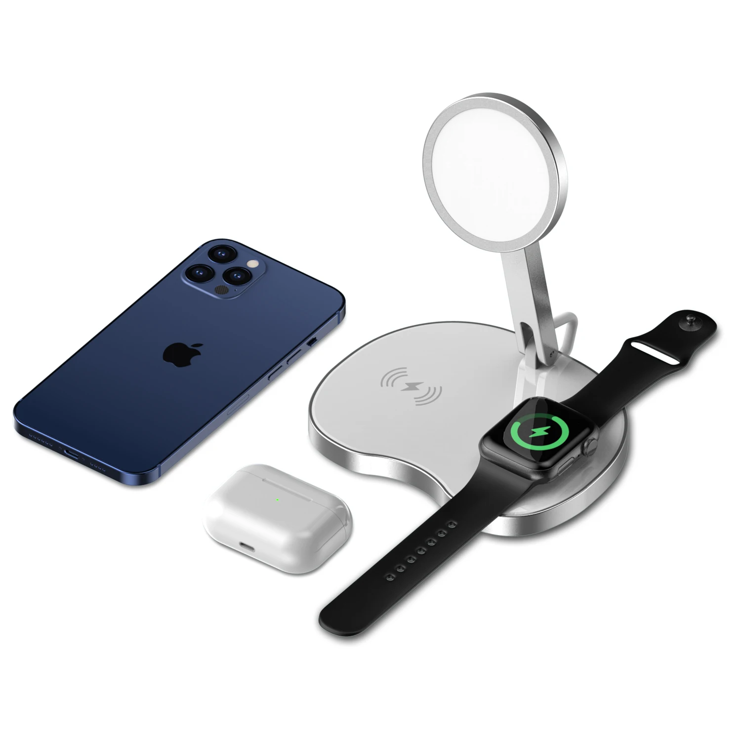 

DAZ 15W Chargeur Wireless Charging Fast Portable Charger Adapter Mobile Charger 3 in 1 Wireless Charger For Iphone Mobile Phone