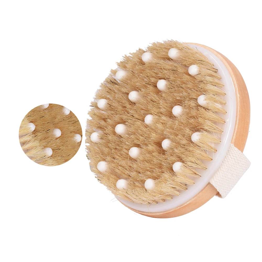 

wholesale high quality Massage Nodes Dry Skin Wooden Bath Body Brush