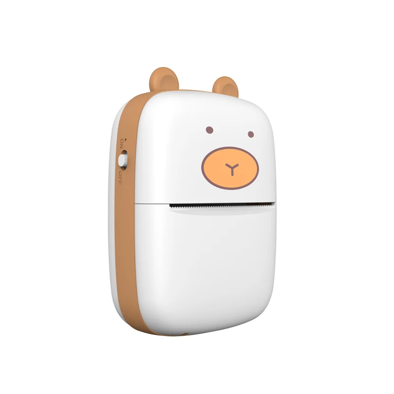 

Children small instant camera waterproof cartoon children camera toy gift, Brown white