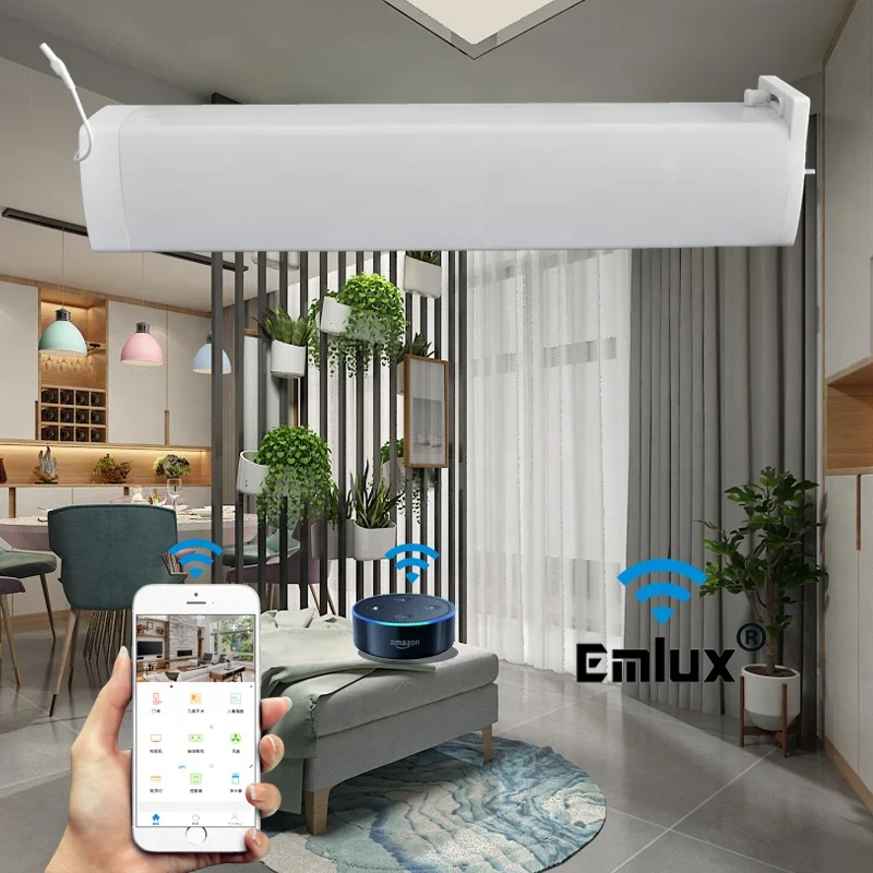 

Curtain Motorized Accessories Single Track used Wifi control smart curtain motor