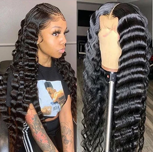 

best sale deep wave full lace wig in stock