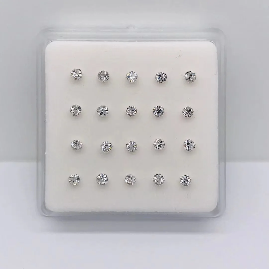 

925 sterling silver 3 mm nose stud nose piercing jewelry, Sliver,gold