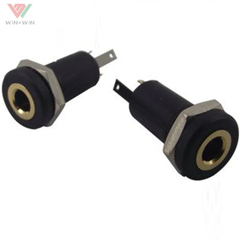High quality audio Female Jack audio cable 3.5mm jack female 3pin 4pin 6.35 jack male
