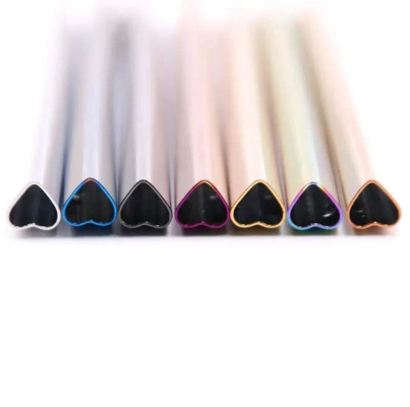 

Kitchen Bar Accessories stainless steel multi colour drinking straw Heart-Shaped Milk Tea Straw, Silver, gold,rose gold, black,rainbow
