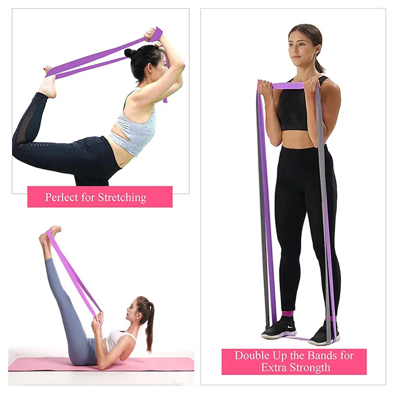 

Gym Exercise Loop Cotton Fabric Pull Up Assist Long Resistance Bands Set