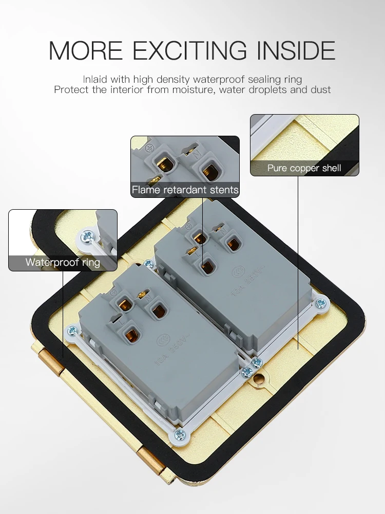 Production of multifunctional module electrical open floor socket