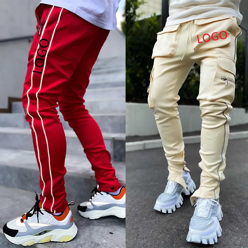 

Fall 2021 custome logo pantalones jogger para hombre reflective cargo pant men's jogger pants, Picture