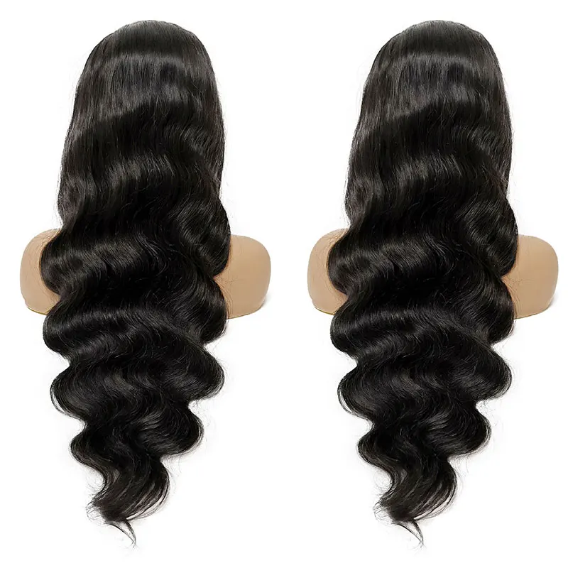 

13X4 Swiss Lace Frontal Body wave 30inch hd cheap wig for women black long wig Brazilian wigs lace front virgin 100 human hair, Natural color lace wig