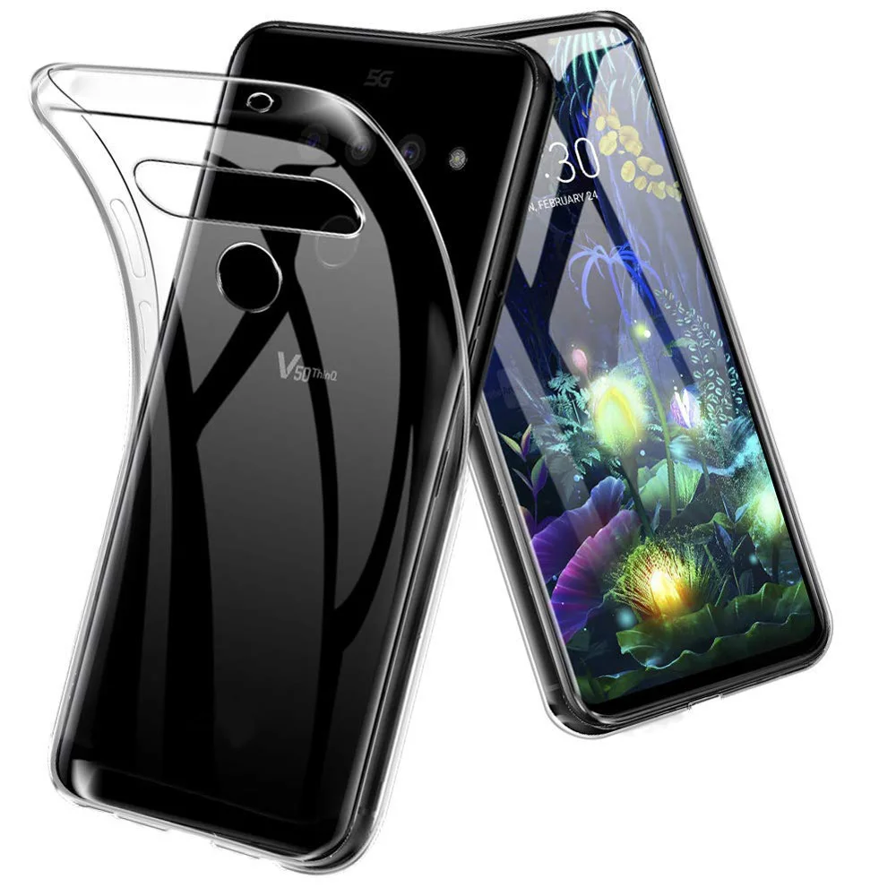 

Transparent Soft Case for LG V30 V30s V40 V50 V60 ThinQ Velvet 5G Back Phone Bag TPU Transparent Clear Ultra Slim Silicon Cover
