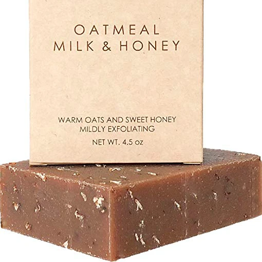

Private Label Exfoliating Oatmeal Soap Bar With Organic Raw Honey Goats Milk Organic Shea Butter For Face Body, Colour